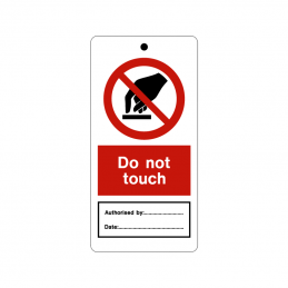 temporary tie tag - do not touch