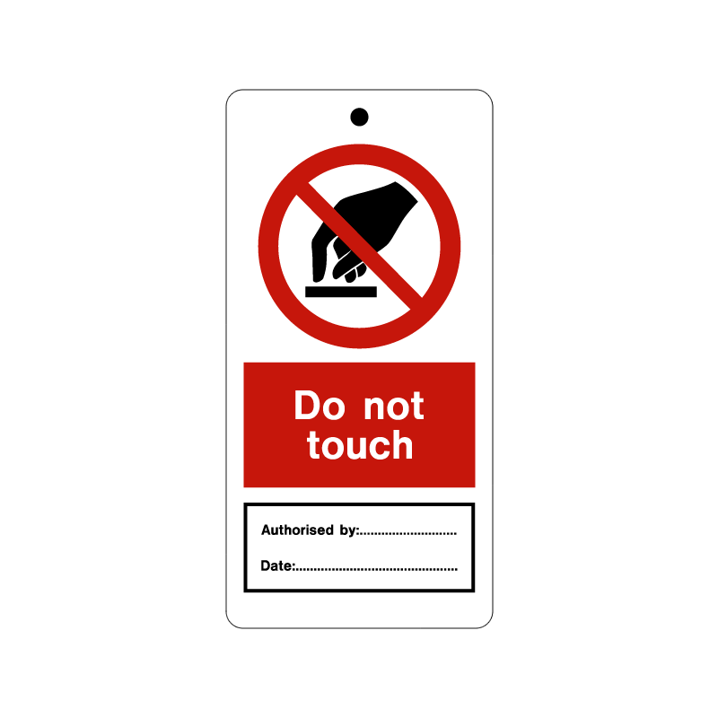 temporary tie tag - do not touch