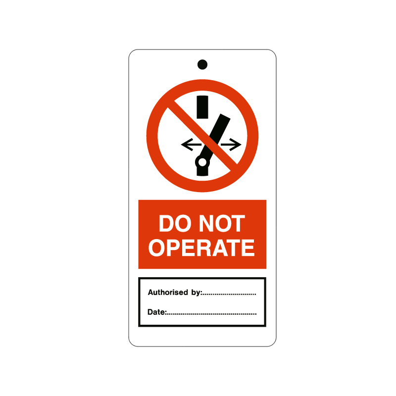 temporary tie tag - do not operate