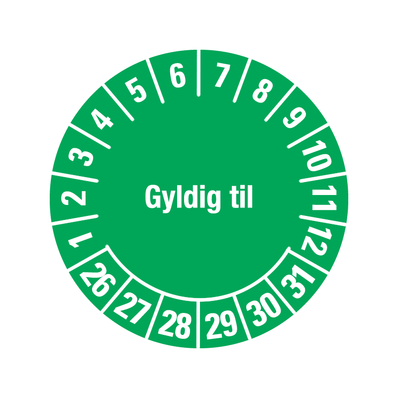 kalibreringsmærke - gyldig til